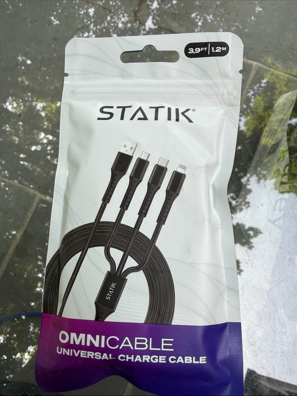 Black Omnicable Universal Charge Cable - 39ft (1.2m)